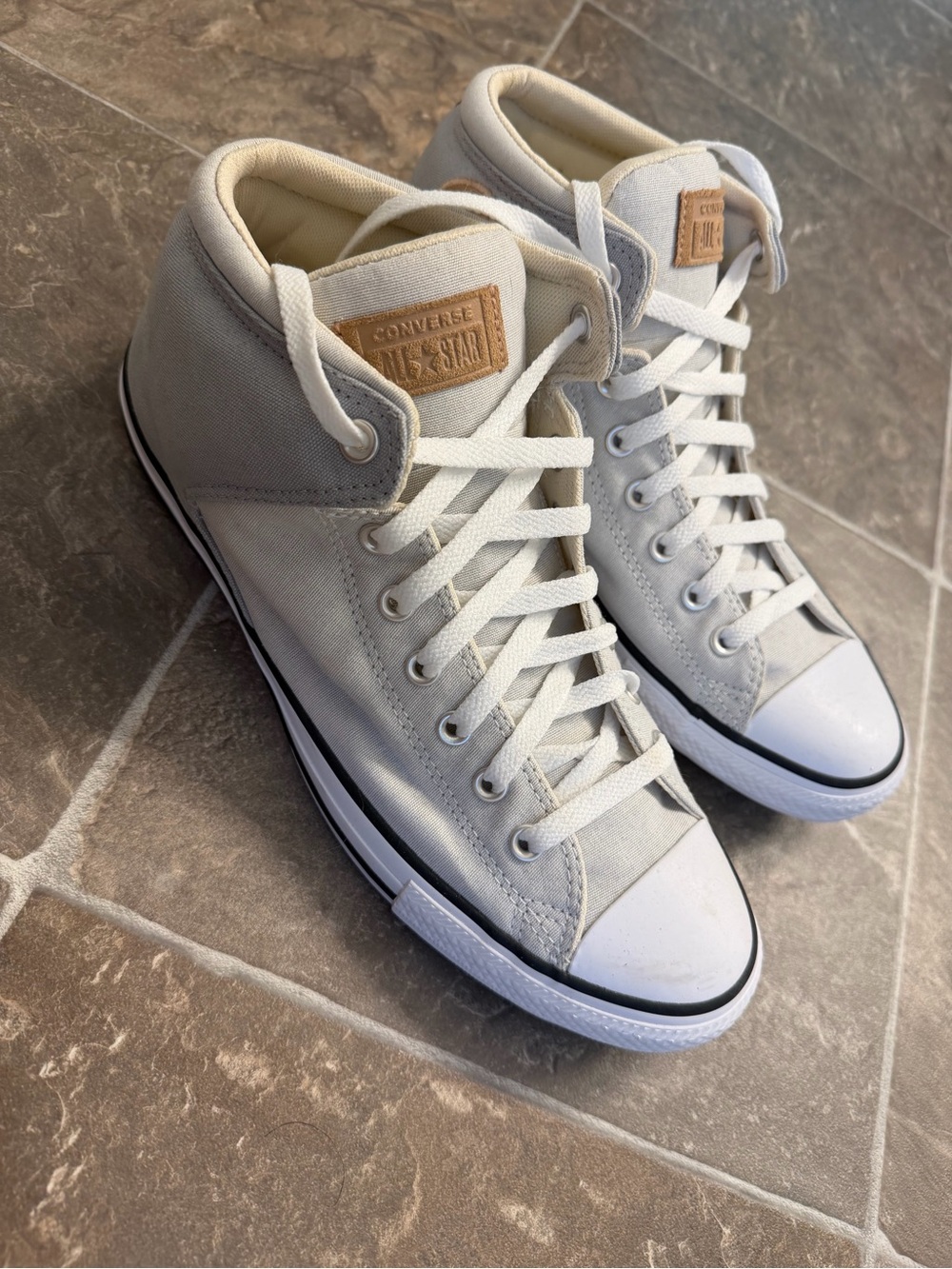 Brand NewMen's Chuck Taylor Street Mid Chambray Casual Sneakers from Finish Line